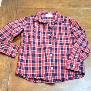 Old navy plaid size 7 boys long sleeve shirt